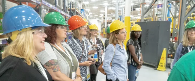 Resized plant tour hard hat